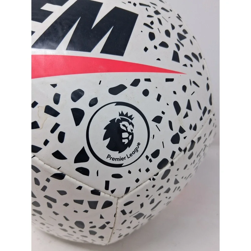 Nike Pitch Premier League Soccer Ball Size 5 White Black Red SC3983-100